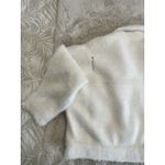 Shaci Blue Womens White Button Up Collared Furry Cropped Jacket Small Photo 13