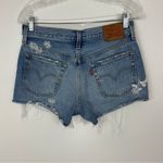 Levi's  501 Floral Embroidered Denim Cutoff Shorts 28 Photo 5