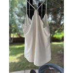 J Crew Womens 4 Scallop Crepe Cami Lined Tank Top Ivory White Adjustable Straps Photo 9