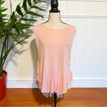 Free People We The Free by  Pink Sleeveless Ruffle Hem Top - XS Photo 1