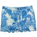 Lilly Pulitzer NWOT Toile Me About It Colette Blue White Skort size 10 RARE MINT Photo 1