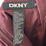 DKNY  Women's 8 Rosette Floral Wool Pencil Skirt Dark Cherry Red Maroon Artsy‎ Photo 5