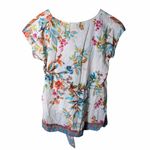 Johnny Was Floral Handkerchief Style Tunic Top Size Large Photo 4