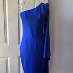 No Comment Chic One-Shoulder Royal Blue Dress Photo 4