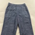 Old Navy  Blue Chambray Linen Blend High Rise Slim Leg Ankle Pant XS Photo 1