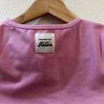 Frankie's Bikinis Pink Zippy Crop Top Baby Tee Size Medium Photo 5