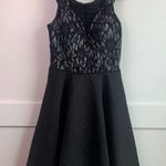 City Studio Black Glitter & Lace Fit & Flare Mini Dress Size undefined Photo 1