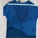 Geeta Casual Indian Maxi Long Sleeve Caftan Boho Dress Free Size Blue Size undefined Photo 8