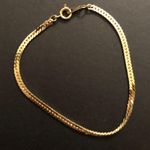 Gold tone snake chain bracelet Marked “Korea” Photo 0