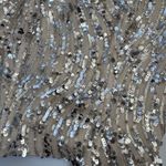 Edikted  Wavy Baby Sequin Strapless Corset Lace Up Back Gold Silver Size Small Photo 2