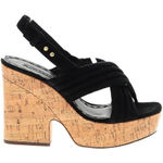 Alice + Olivia  Charlize Wedge Sling Back Cork‎ Heel Platform Sandals Photo 0