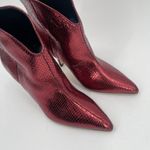 Marc Fisher LTD Boots Size 6 Haylian Point Toe Ankle Reptile Print Metallic Heel Photo 6