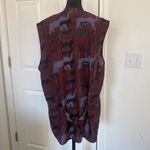 Worlds Apart vintage long silk vest with bear print. Blue Size L Photo 9