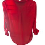 Sans Souci  Vibrant Red Blouse Photo 3