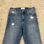 Frame  Le High Straight Jeans Womens 25 Medium Wash Distressed Ankles Stretch Photo 3