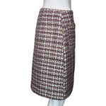 Loft Skirt Womens 2 Green Purple Tweed Pencil Straight Mini Skirt Casual Office Photo 1