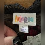 LuLaRoe NWT - L -  - Elegant Black and Red Lace Robe Photo 7