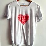 Heart Print Shirt, Small White Photo 0
