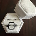 Ladies Stainless Steel Black High Polished 2 Piece Set Rings Size 7 NWT Photo 1