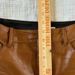 ALC Frank $395 A.L.C Women's Cognac Freddie Faux Unlined Logo Vegan Leather Pant Size 8 Photo 7