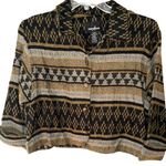 Women's Positive Attitude Cropped Sweater SW Pattern Size 12 Great Condition Gold Photo 0