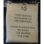 Westport  Women's Navy White Design Short Sleeve Jumpsuit Zips in Back Size‎ 10 Photo 5