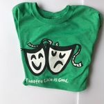 Gildan Theater Life is Good T Shirt Medium Vintage Green Photo 4