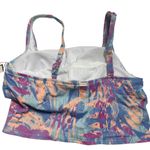 Freely Womens Missy Square Neck Cropped Tankini Multicolor Size S Blue Photo 3