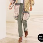 Soft Surroundings  Ultimate Denim Pull-On Slim Leg Jeans Dusty Olive Green Small Photo 4