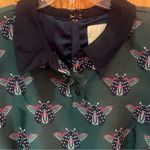 Modcloth Uniqueness on Offer Brocade Beatle Insect Shirt Dress Green Size 2X Photo 6