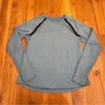 Under Armour  Cold Gear Fitted Long Sleeve Thermal Blue Athletic Top Large XL Photo 2