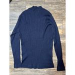 ZARA  Ribbed‎ Mock Neck Top Women's Medium Knit Long Sleeve Slim Fitted Black Photo 1