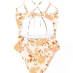 Cupshe NWT Anna Floral Cut-Out One Piece Swimsuit Size Large Retro Boho Monokini Photo 2