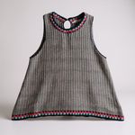 THML Women's Sleeveless Knit Tank Top Multicolor Crochet Trim Size L Photo 7