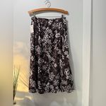 Danny & Nicole  Brown and White Floral A-Line Skirt, size 8 (1 piece) Photo 6