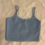 Tic Toc  Light Blue Ribbed Tank Top Photo 1