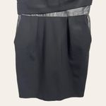 The Kooples  Black Vinyl Faux Leather Trim Mini Dress Size M Photo 5
