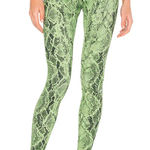 Alo Yoga vapor high rise green snake skin leggings small Photo 0