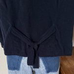 Vintage Navy Corduroy Fall Embroidered Vest Fall pumpkin leaves Birdhouse large Blue Photo 4