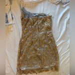 Lucy in the Sky Beige Floral Sequin Dress Photo 2