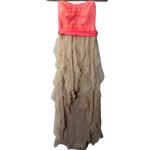 Teeze Me Prom Formal
Pink & Tan High Low Evening Strapless Dress Size 3 Photo 1