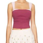 Free People  2 Tone Cropped Tank in Wild Ginger Combo Cotton Sz Medium Photo 0