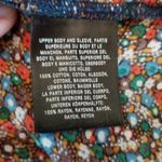 Anthropologie  POSTMARK DENIM DITSY MICRO LORAL TRIM LONG LINE BUTTON DOWN TOP Photo 14