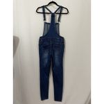 American Bazi  Denim Overalls Size Large Blue Jean Stretch Distressed Skinny Photo 4