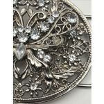 Vintage Filigree Rhinestone Belt Buckle Photo 5