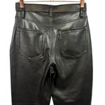 Abercrombie & Fitch Ankle Straight Ultra High Rise Faux Leather Pants Black 4/27 Photo 5