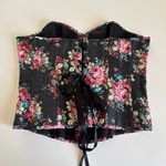 Alivia y Fashion Simone Plus Size Black Floral Print Clasp Corset Top Size 3X Photo 3
