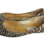 Jimmy Choo  Witty Leopard Print Shimmer Square Toe Ballet Flats Photo 3