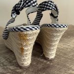 American Eagle Gingham Print Platform Wedges Shoes Women’s Size 7 Black White Photo 6