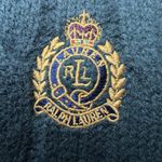 Ralph Lauren VTG Lauren Womens M Lambswool Cable Knit Crest Sweater Green Preppy Photo 2